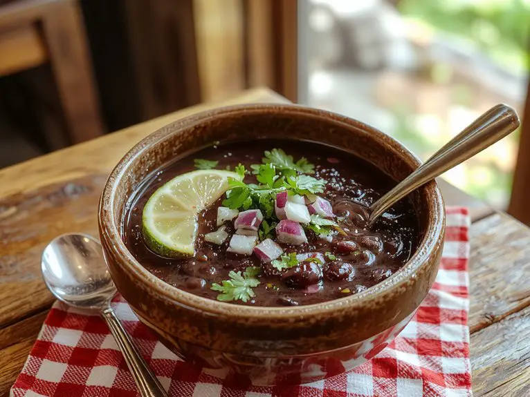 The Best Homemade Black Bean Soup Recipe 2 blend for velvety texture