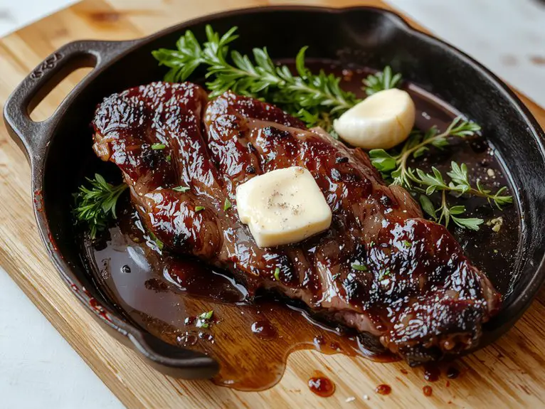 The Best Homemade Sirloin Steak Recipe 2 butter basted herb steak