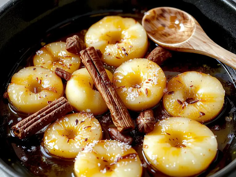 The Best Homemade Fried Apples Recipe 2 buttery sliced apple syrup