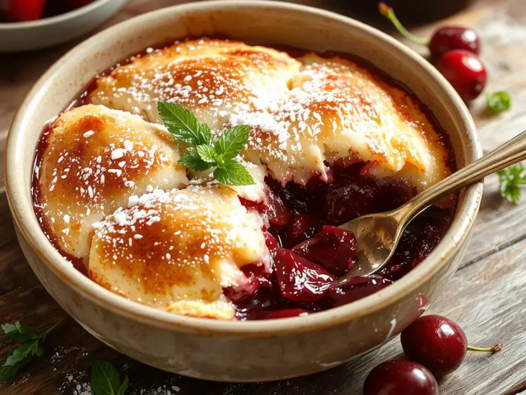 The Best Homemade Cherry Cobbler Recipe 2 cherry cobbler baking method