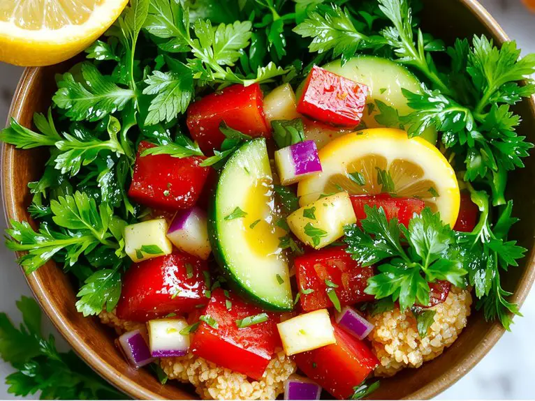 The Best Homemade Tabouli Recipe 2 chopped parsley tomatoes onions