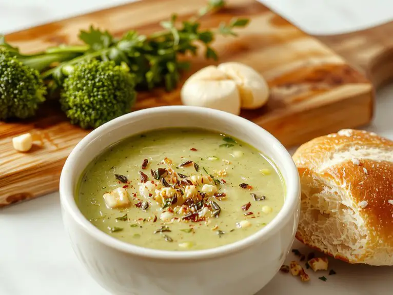 creamy broccoli soup creation