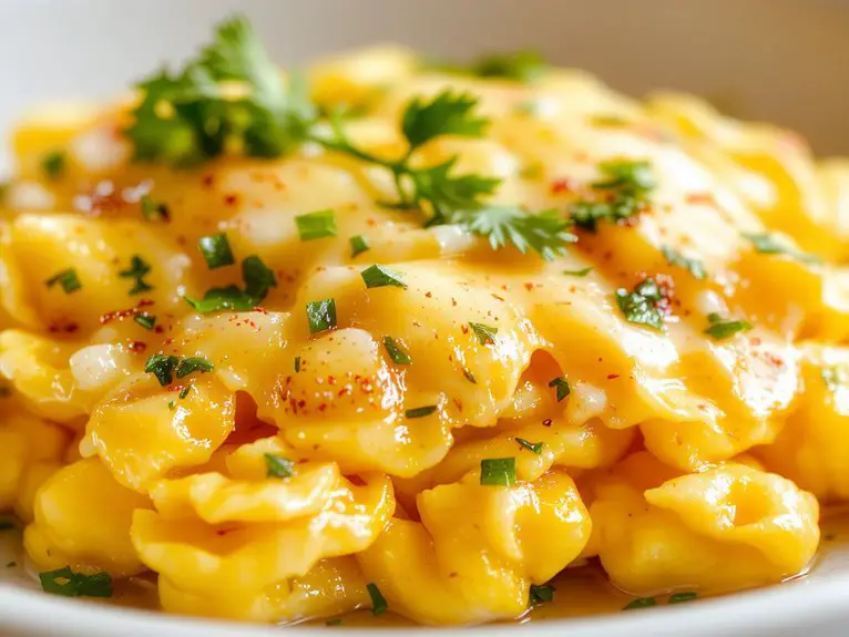 creamy fluffy scrambled eggs