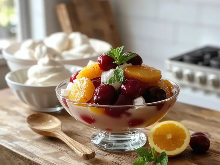 creamy fruit salad dessert