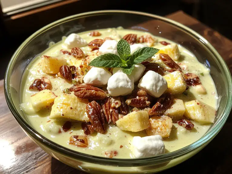 creamy pistachio pineapple dessert