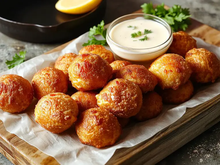 crispy golden fried cornbread