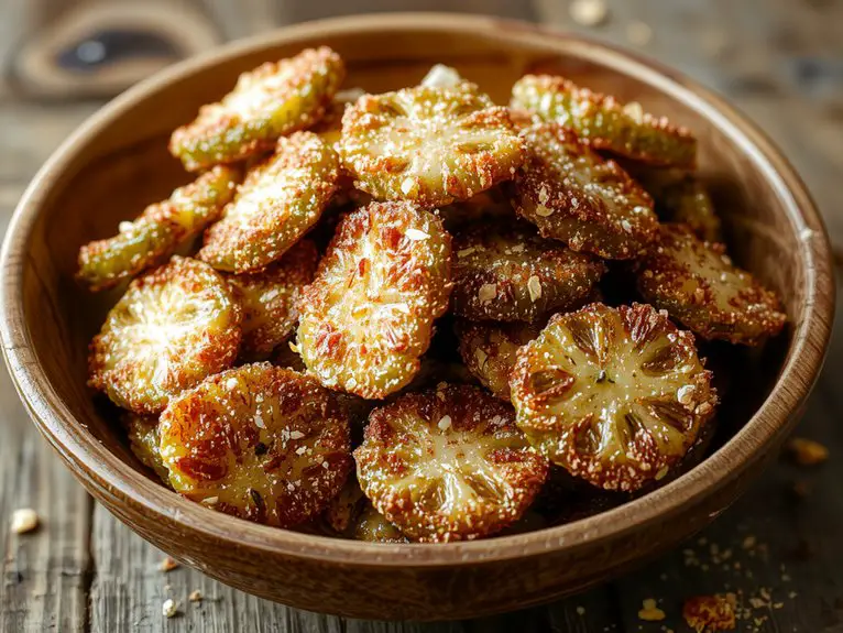 The Best Homemade Fried Okra Recipe 2 crispy golden fried okra