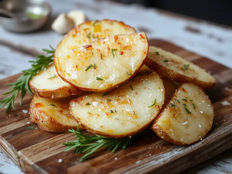 crispy seasoned potato wedges