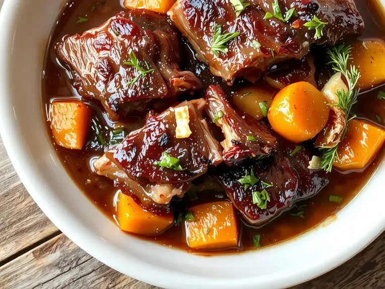 The Best Homemade Braised Short Ribs Recipe 2 deglaze reduce skim serve