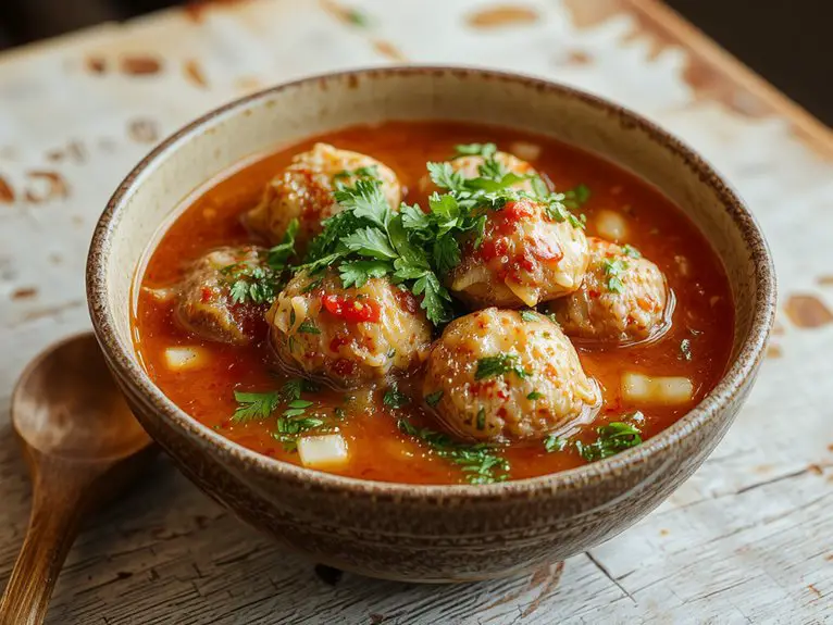 delicious mexican meatball soup