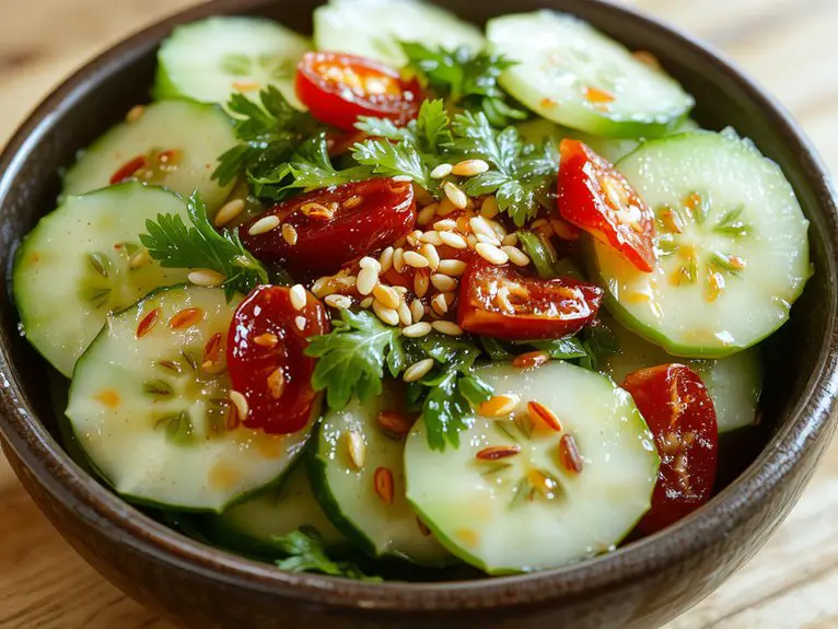 fresh asian cucumber salad