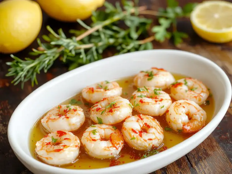 fresh garlic shrimp dish