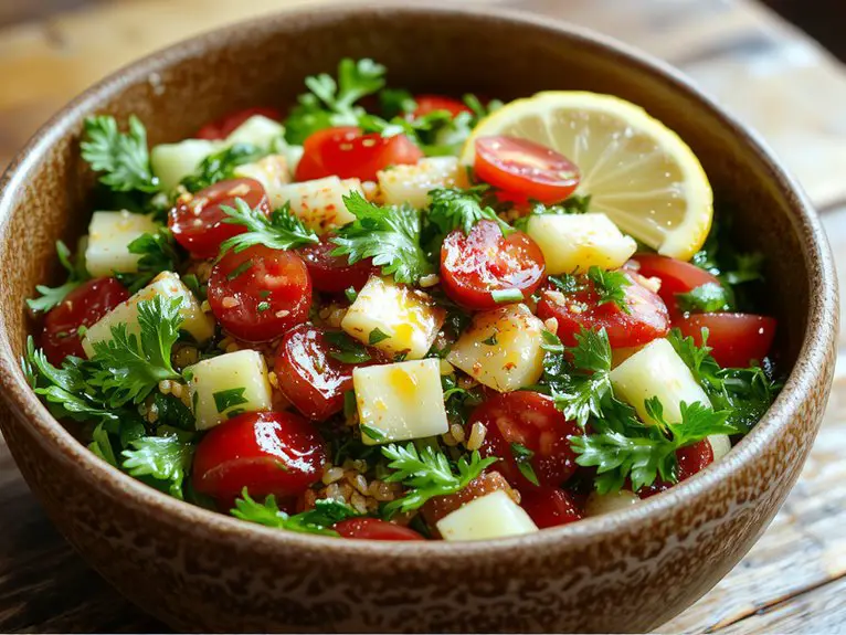 fresh mediterranean parsley salad