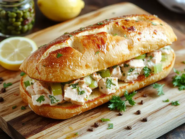 fresh tasty tuna sandwich