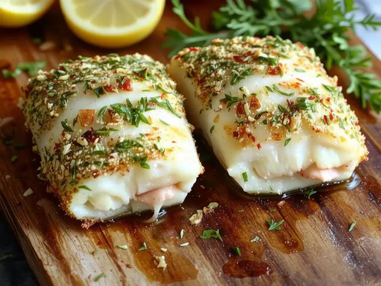 The Best Homemade Cod Recipe 2 golden herb crusted cod