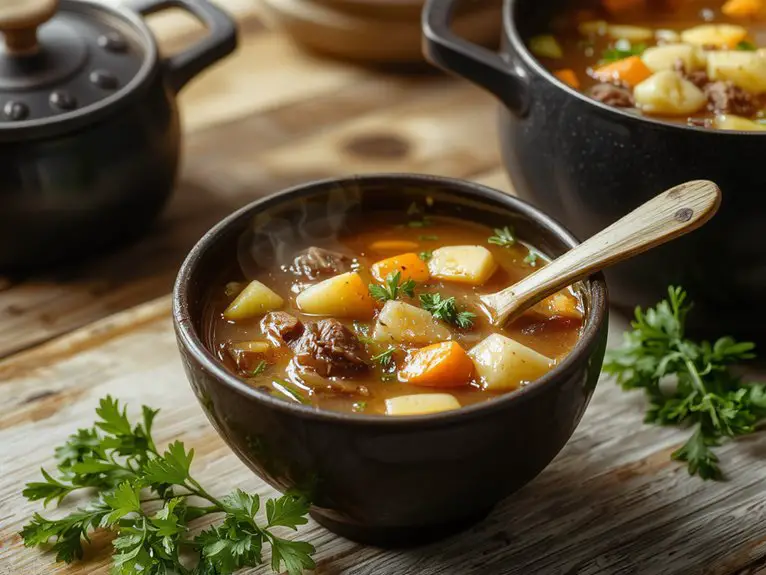 hearty homemade vegetable soup