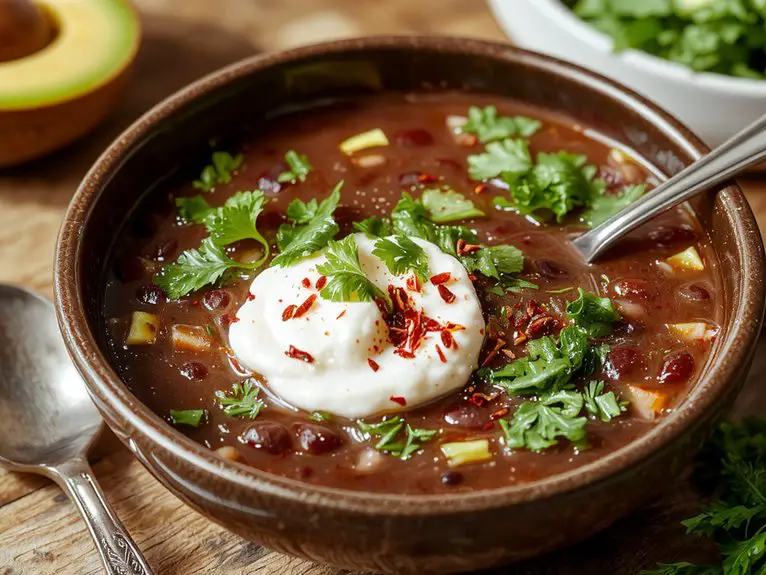 homemade black bean soup