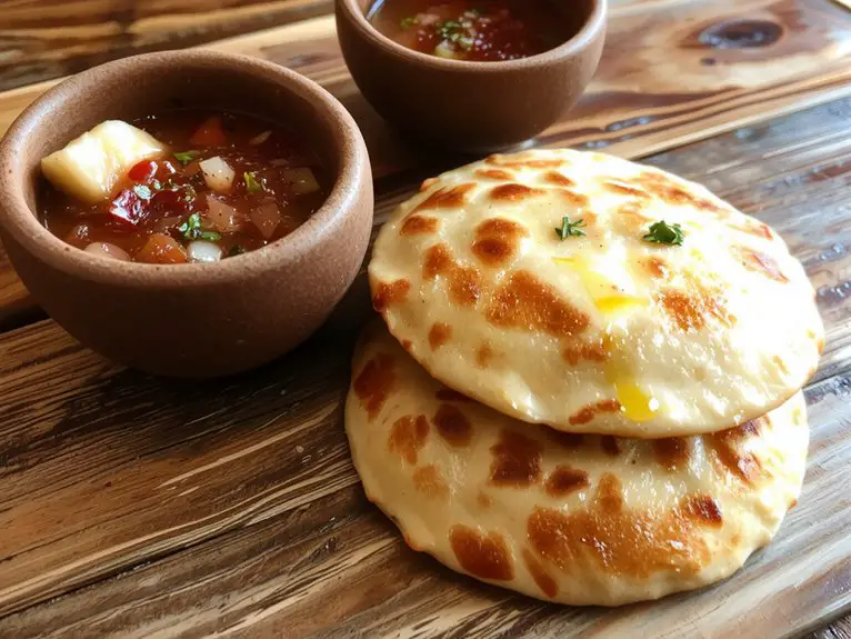 homemade salvadoran stuffed tortillas