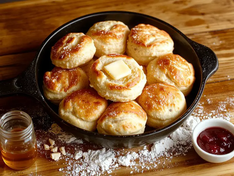 The Best Homemade Buttermilk Biscuit Recipe 2 layered flaky golden biscuits