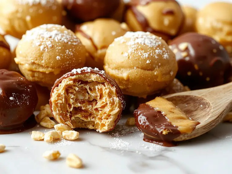 The Best Homemade Peanut Butter Balls Recipe 2 mix chill dip store