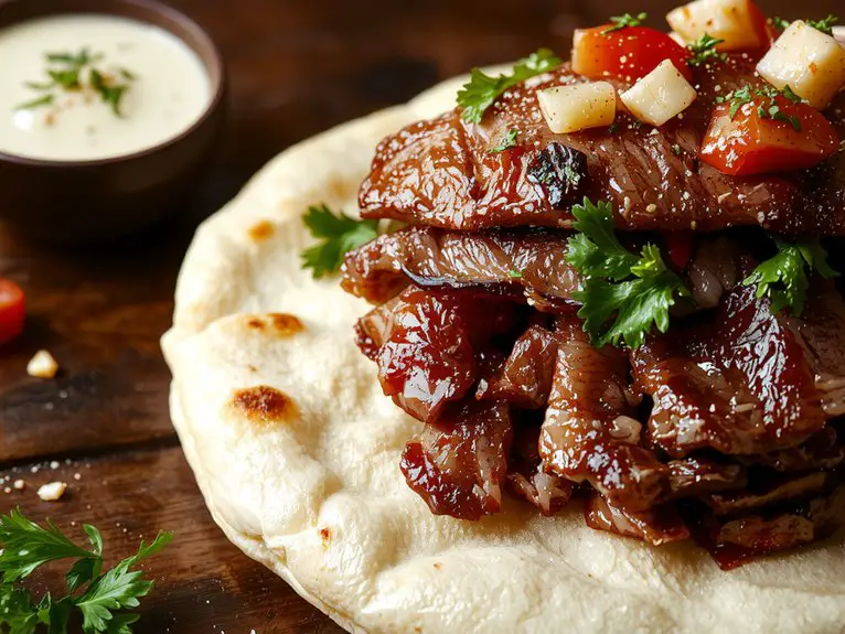 The Best Homemade Shawarma Recipe 2 roll tight serve warm