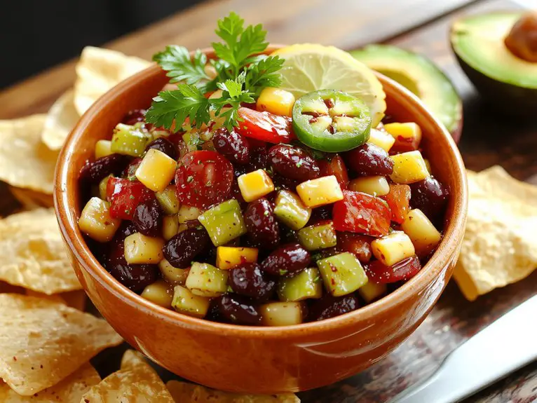 savory bean salad dish
