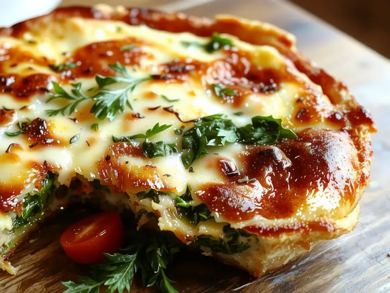 savory egg pie dish