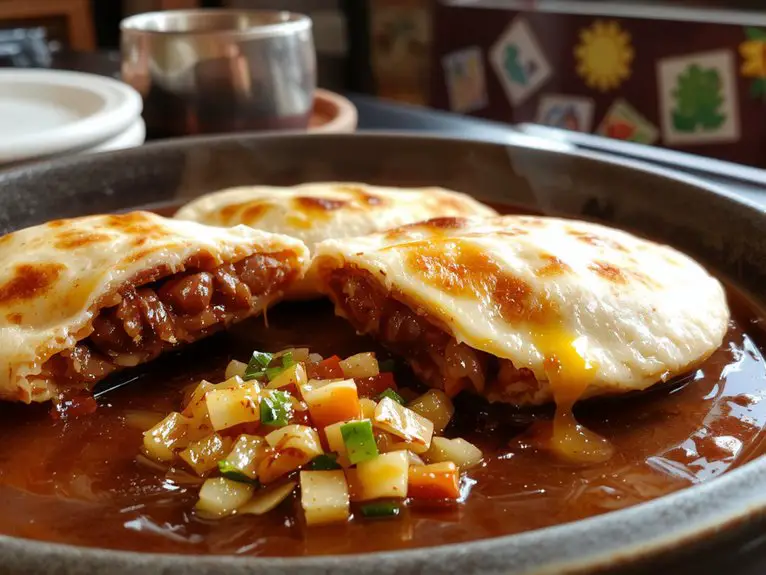 The Best Homemade Pupusas Recipe 2 serve hot with accompaniments