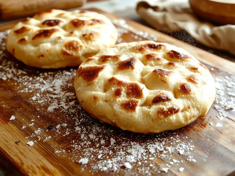The Best Homemade Flatbread Recipe 2 stack warm serve fresh