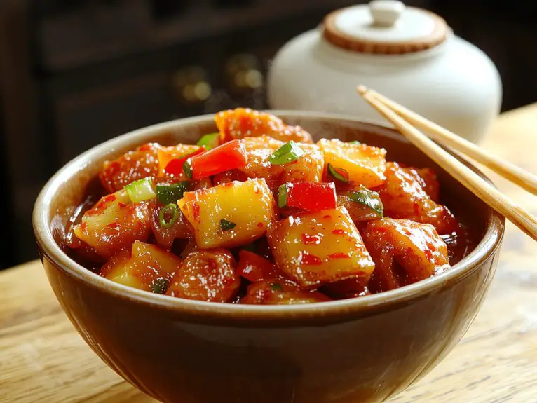 sweet tangy chicken dish