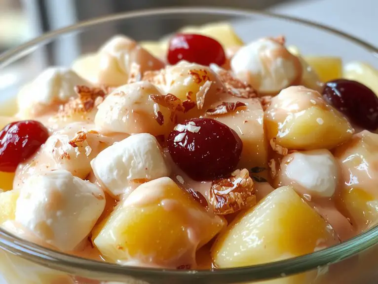 The Best Homemade Ambrosia Recipe 2 toss cherries yogurt alternative