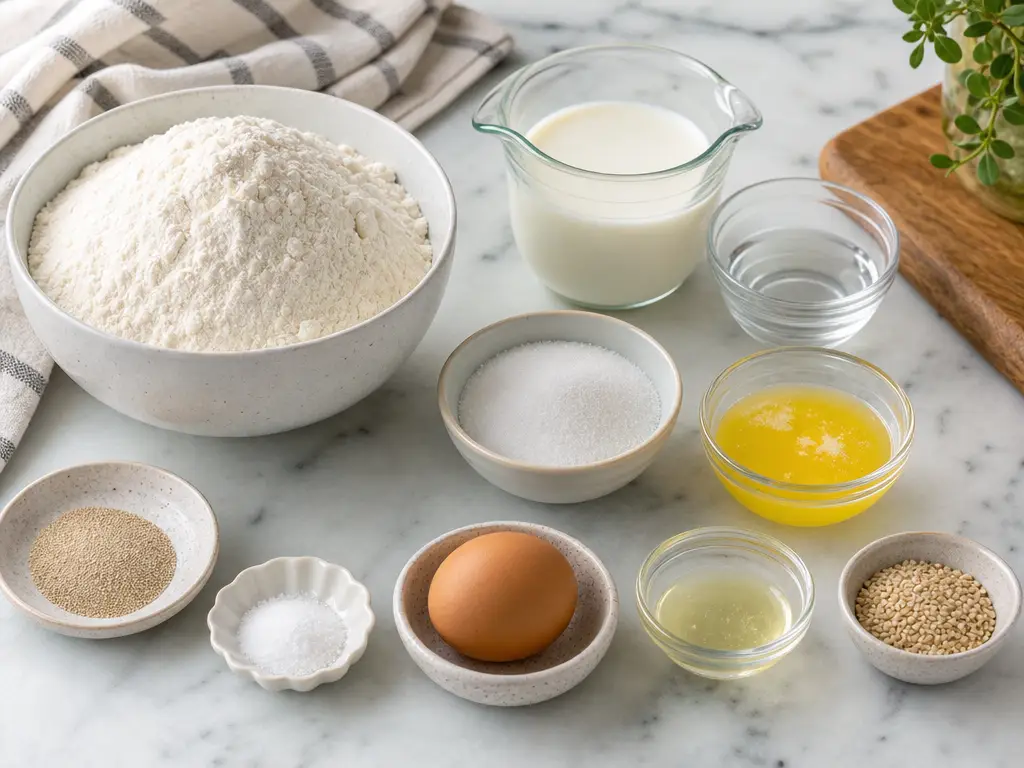 Hamburger Bun Recipe for Soft Homemade Buns 4 Hamburger Bun Recipe ingredients