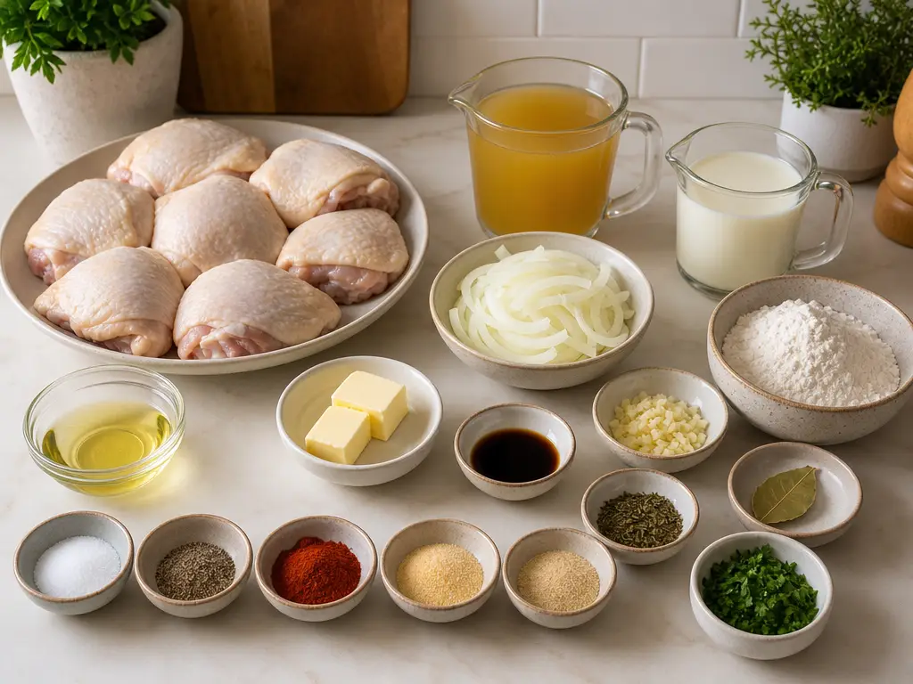 Smothered Chicken Recipe with Onion Gravy 4 Smothered Chicken Recipe ingredients