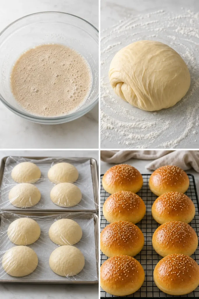 Hamburger Bun Recipe for Soft Homemade Buns 5 Hamburger Bun Recipe step by step instructions