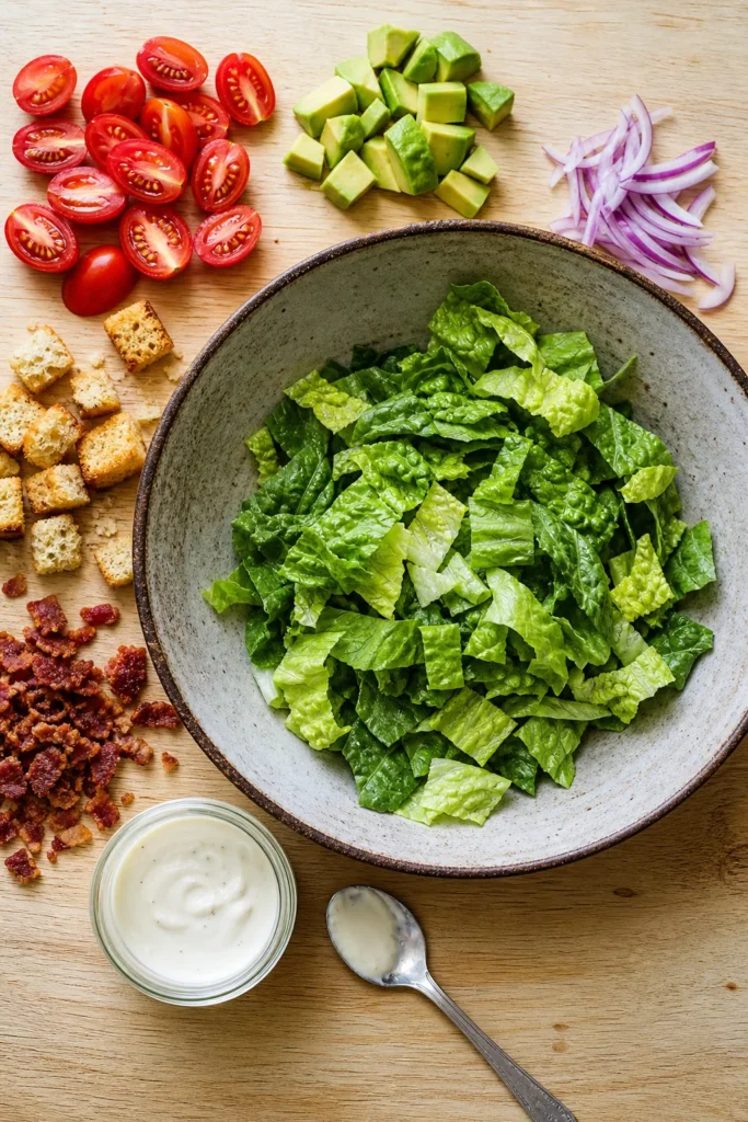 Easy BLT Salad with Creamy Ranch Dressing 2 BLT Salad