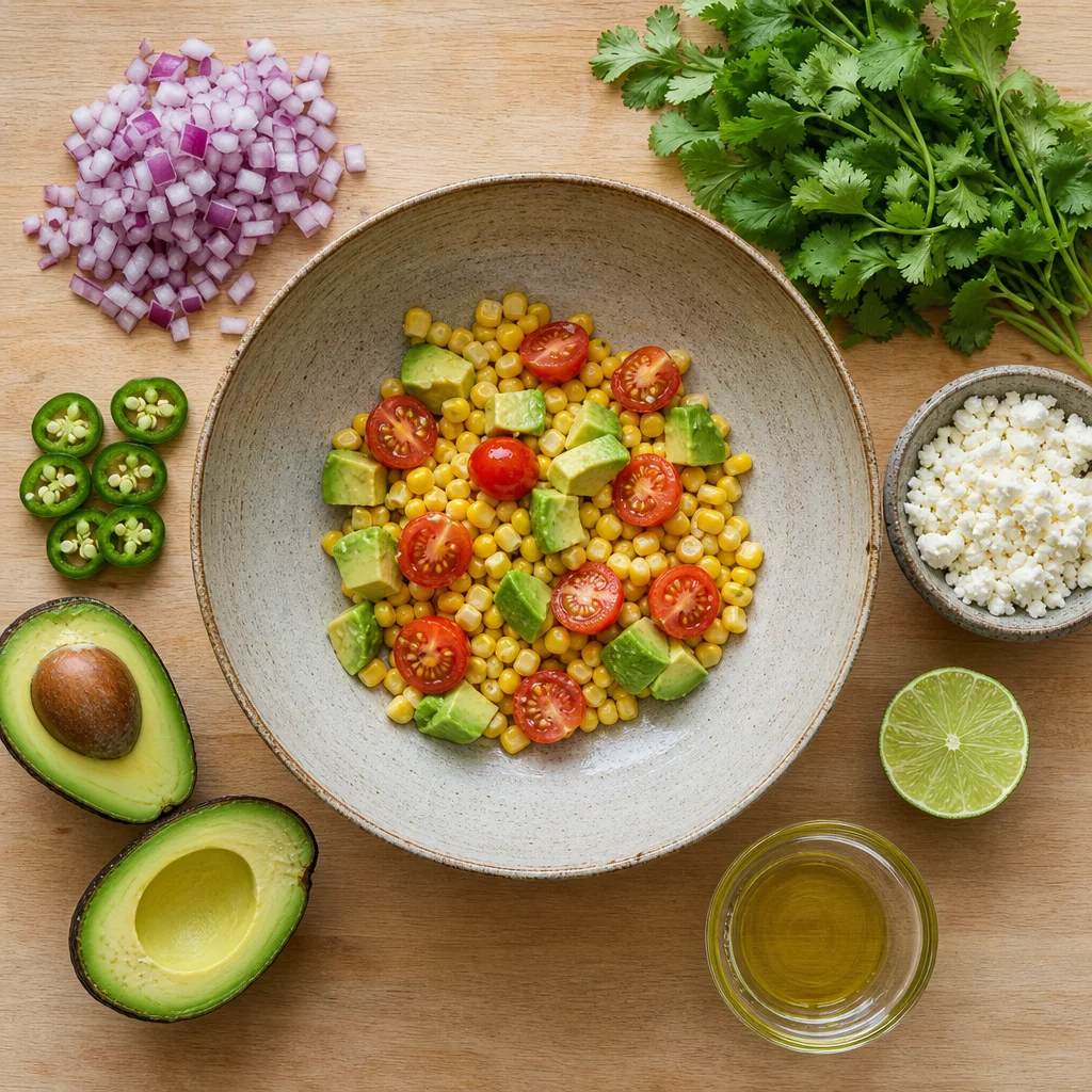 Creamy Corn Avocado Salad Ready in 10 Minutes 2 Corn Avocado Salad