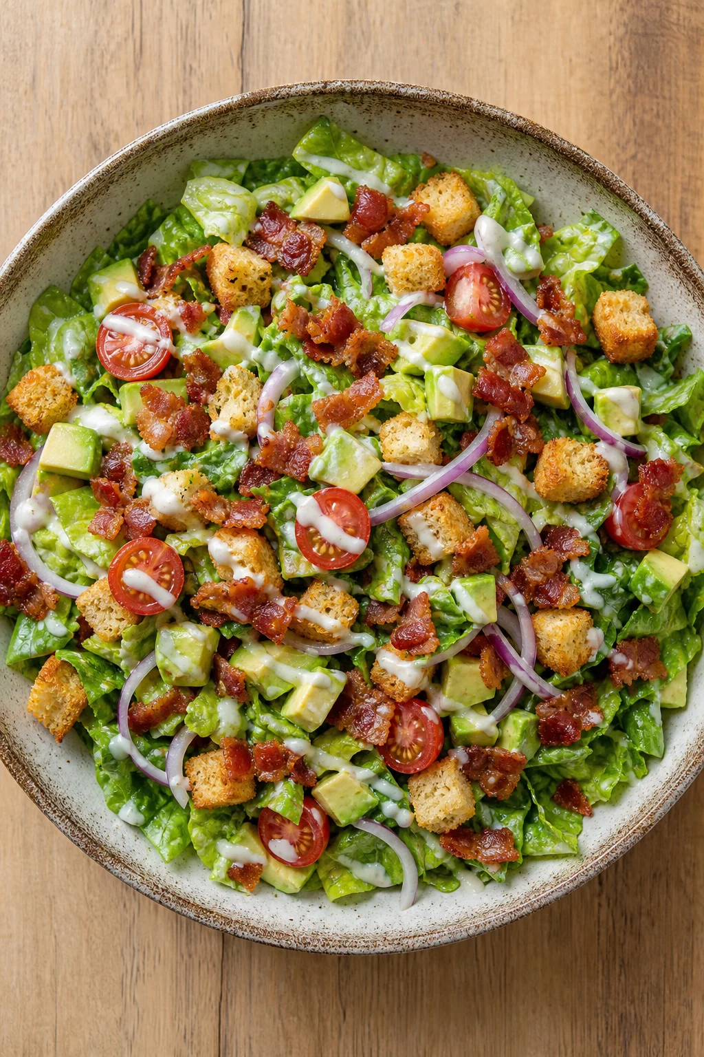 Easy BLT Salad with Creamy Ranch Dressing 1 Easy BLT Salad with Creamy Ranch Dressing