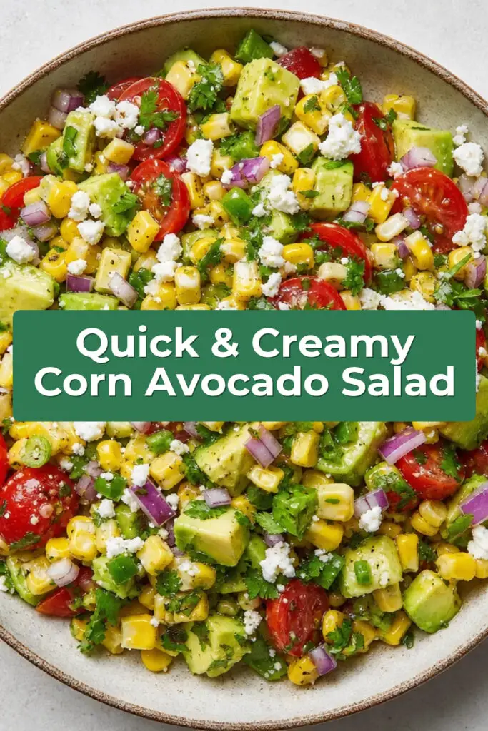 Creamy Corn Avocado Salad Ready in 10 Minutes 3 Quick & Creamy Corn Avocado Salad