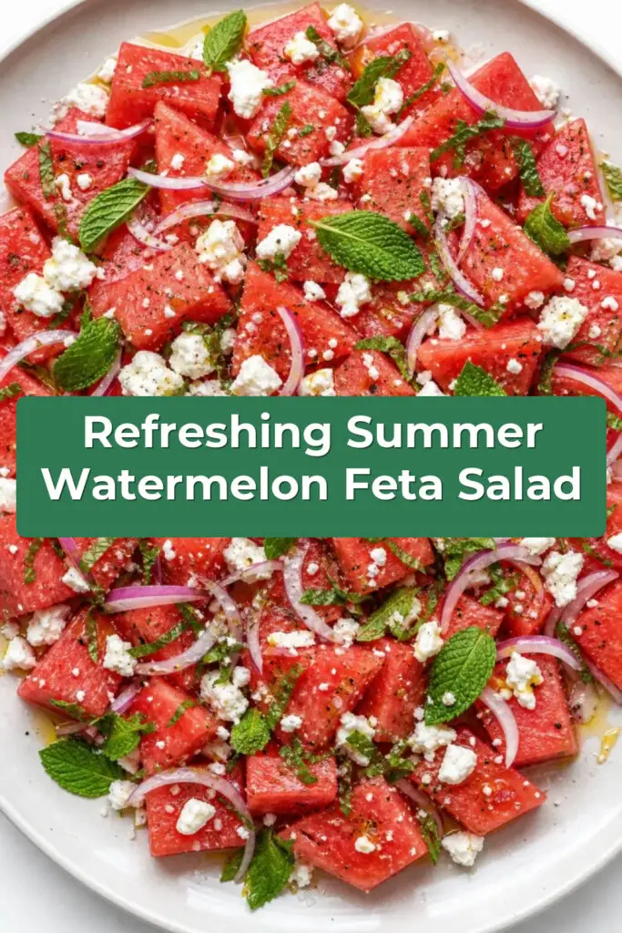 Easy Watermelon Feta Mint Salad for BBQs 3 Refreshing Summer Watermelon Feta Salad