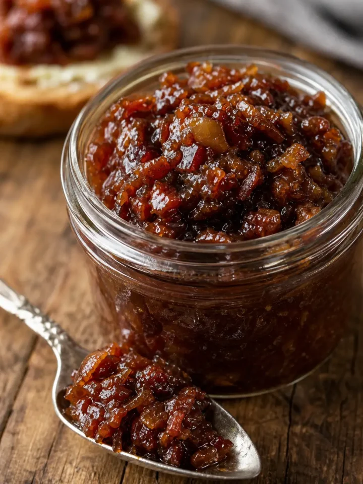 Bacon Jam Recipe for Burgers, Toast, and Boards 1 Bacon Jam finished dish