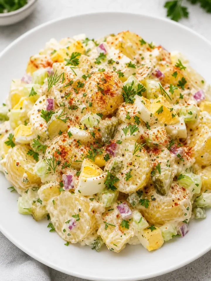Creamy Potato Salad Recipe for Any Gathering 1 Creamy Potato Salad finished dish