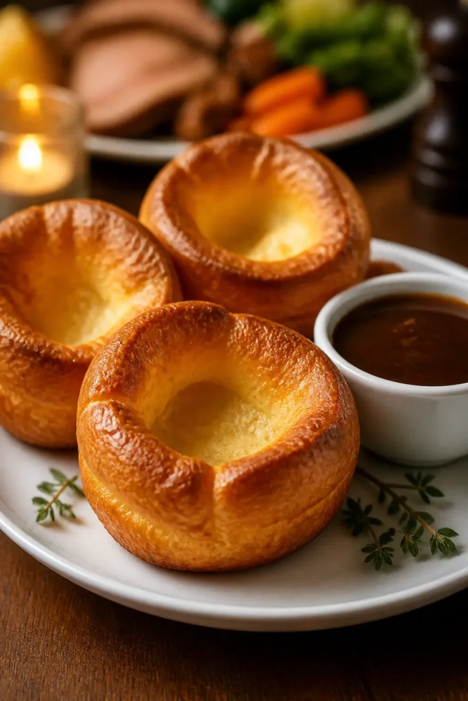Yorkshire Pudding Recipe for Roast Dinner 3 Yorkshire Pudding finished dish