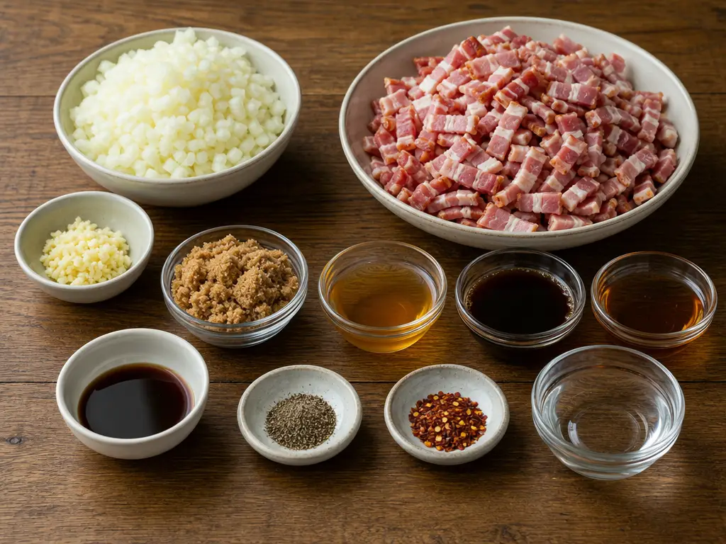 Bacon Jam Recipe for Burgers, Toast, and Boards 4 Bacon Jam ingredients