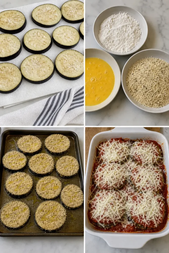 Eggplant Parmesan Recipe with Baked Layers 5 Eggplant Parmesan step by step instructions