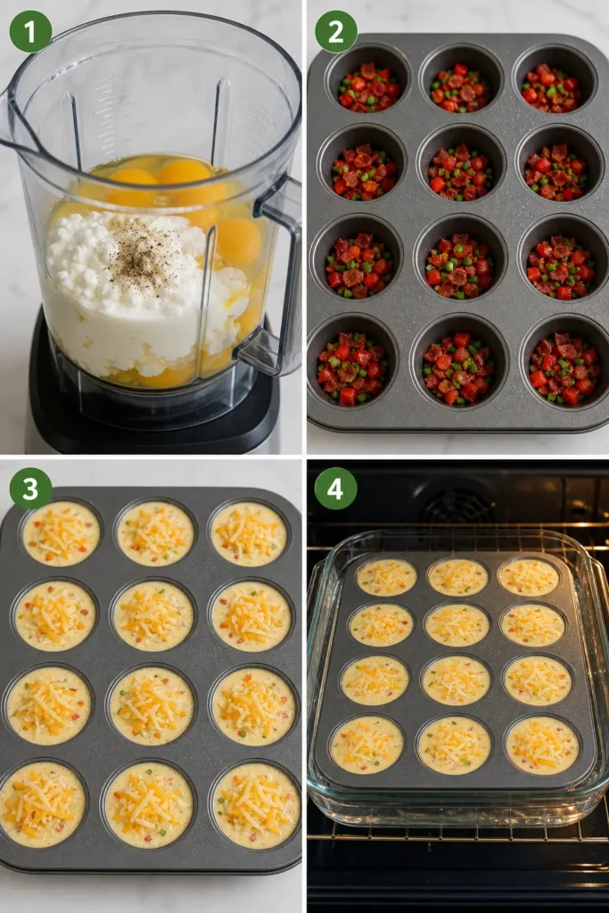 Starbucks-Style Egg Bites Recipe 5 Starbucks-Style Egg Bites step by step instructions