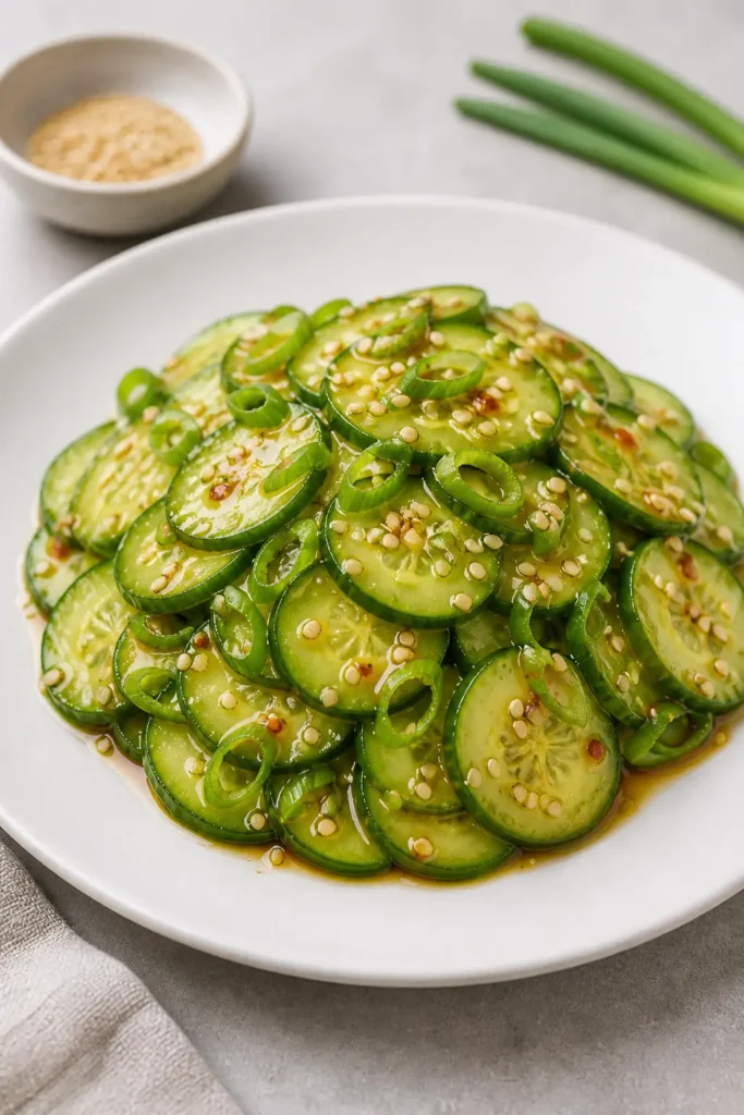 Asian Cucumber Salad Recipe | Crisp, Quick Side Dish 3 Asian Cucumber Salad finished dish