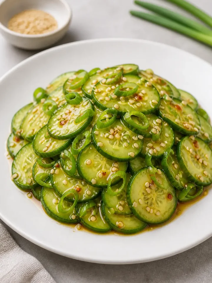 Asian Cucumber Salad Recipe | Crisp, Quick Side Dish 1 Asian Cucumber Salad finished dish