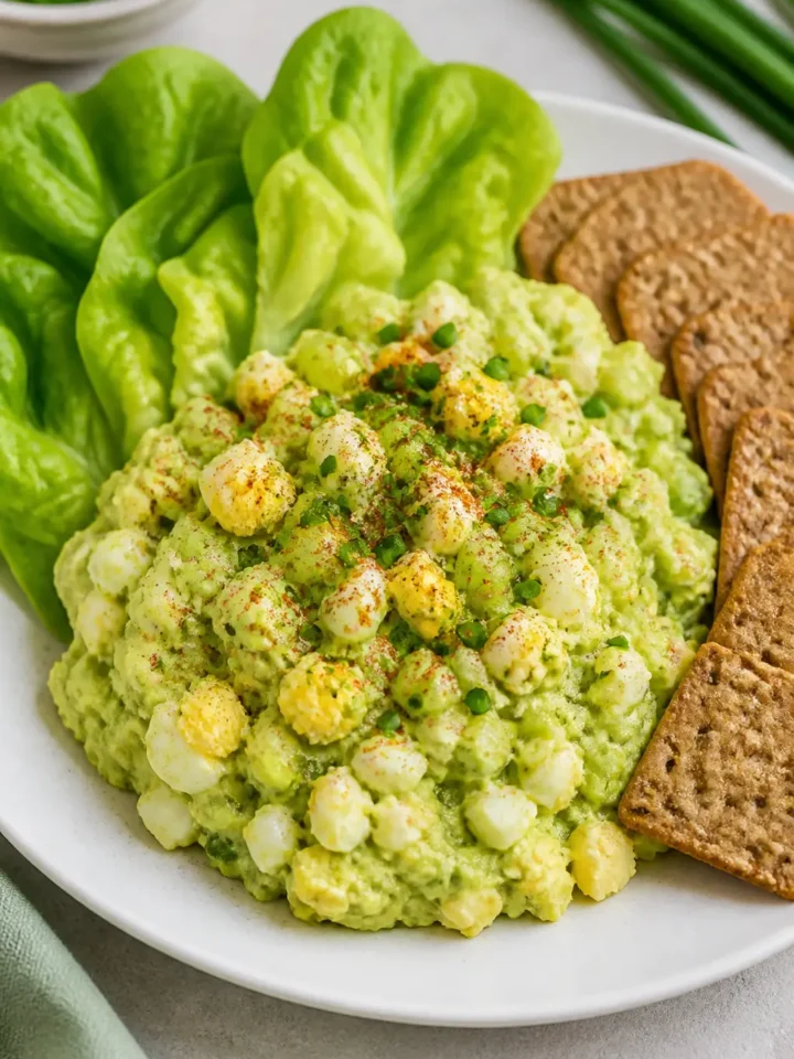 Avocado Egg Salad Recipe for a Quick Healthy Lunch 1 Avocado Egg Salad finished dish