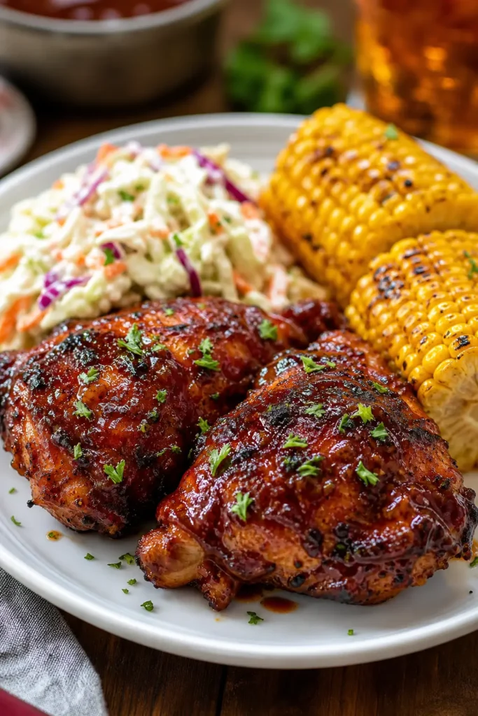 BBQ Chicken Recipe with Smoky-Sweet Glaze 3 BBQ Chicken finished dish