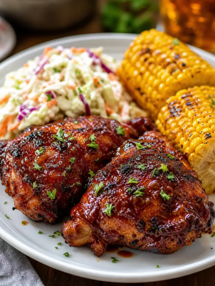 BBQ Chicken Recipe with Smoky-Sweet Glaze 1 BBQ Chicken finished dish